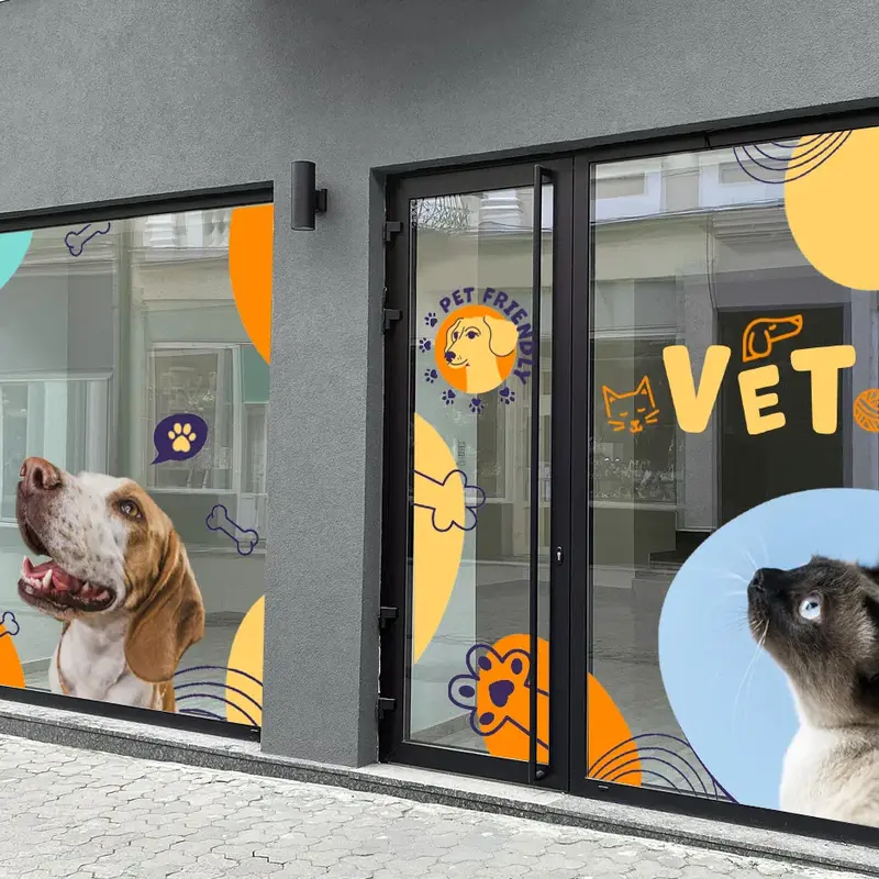 Vetrofanie sagomate per attirare l'attenzione e rifinire i dettagli del visual